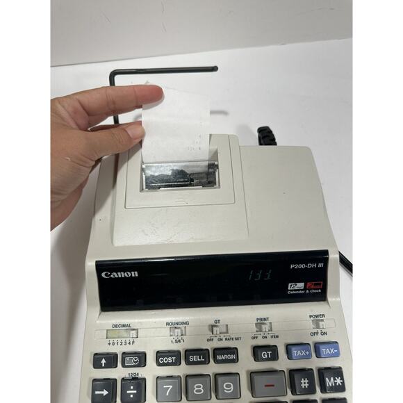 Canon P200-DHIII Scientific Calculator‎ Accounting - Tested & Working Great - Picture 3 of 7